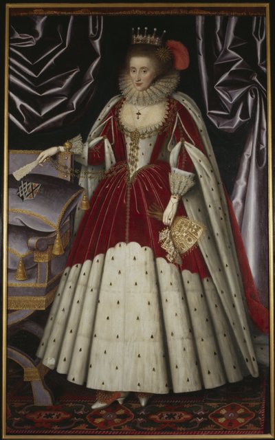 Lucy Russel, comtesse Bedford (nee Harington) - Porträtt av Lucy Russell, grevinnan av Bedford (1580-1627), född Harington, av Larkin, William (1580-1619). Olja på duk av William Larkin