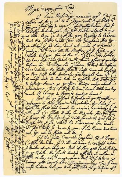 Brev från William Laud, ärkebiskop av Canterbury till Edward Conway, 14 augusti 1640. av William Laud