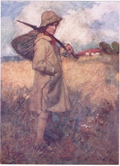 En tid det fanns, innan Englands sorg började, när varje trädkrona behöll sin man (färg litho) av William Lee Hankey
