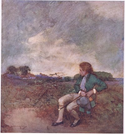 Här när jag tar mina ensamma rundor, mitt bland dina trassliga promenader och förstörda marker (färg litho) av William Lee Hankey