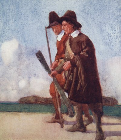 Illustration för The Compleat Angler av Izaak Walton (färg litho) av William Lee Hankey