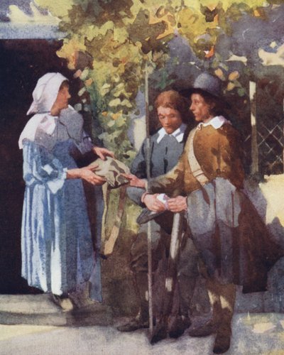 Illustration för The Compleat Angler av Izaak Walton (färg litho) av William Lee Hankey