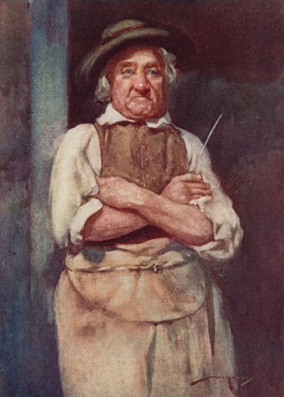 Illustration för The Deserted Village av Oliver Goldsmith (färg litho) av William Lee Hankey