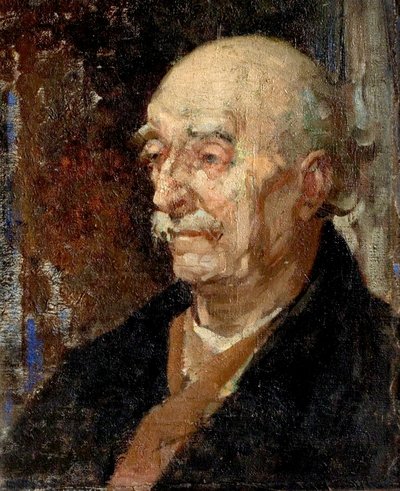 Napoleon Danelle, antikhandlare (olja på duk och kartong) av William Lee Hankey