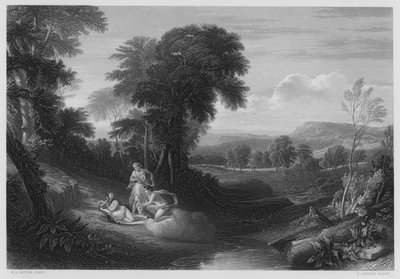 Belphoebes och Amoretts födelse, från bilden i den kungliga samlingen (gravyr) av William Leighton (after) Leitch
