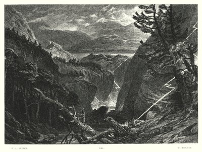 Lord Byrons barn Harold, Canto III, Strof 96 (gravyr) av William Leighton Leitch
