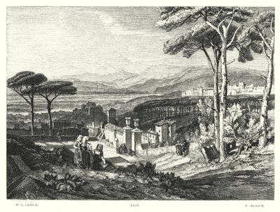 Lord Byrons barn Harold, Canto IV, Strof 174 (gravyr) av William Leighton Leitch