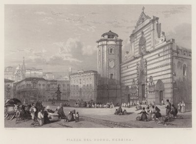 Piazza Del Duomo, Messina (gravyr) av William Leighton Leitch