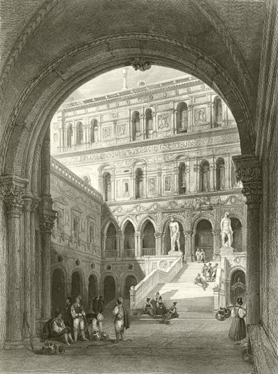 Jättarna trappan, Ducal Palace, Venedig av William Leighton Leitch