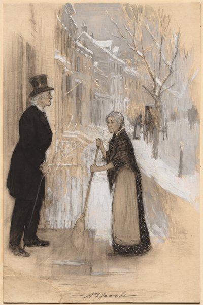Skiss för att illustrera Not Honorably Discharged, 1904. av William Leroy Jacobs