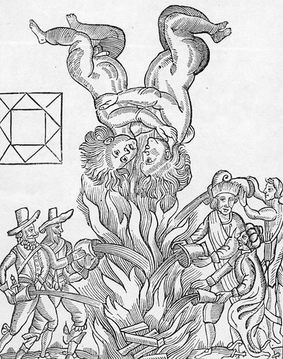 Faksimil av den astrologiska hieroglyfen som förutser den stora branden i London, från "Monarchy or No Monarchy in England" publicerad 1651 av William Lilly