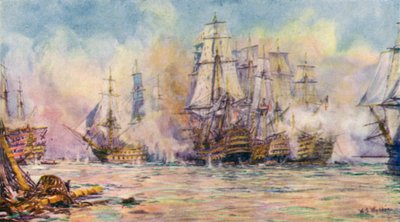Slaget vid Trafalgar av William Lionel (after) Wyllie