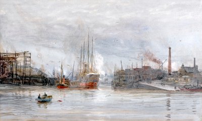 Kelvins mynning (akvarell) av William Lionel Wyllie