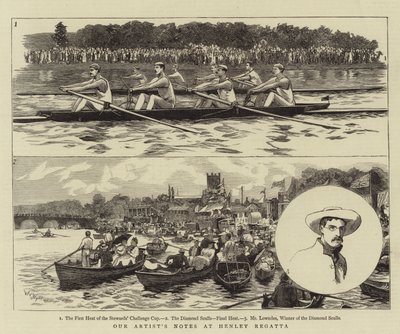 Våra konstnärsanteckningar vid Henley Regatta av William Lionel Wyllie