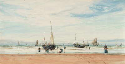 Plan över Portsmouths skeppsvarv (England) år 1850. Teckning och akvarell (65,5x79,5 cm), från en sammanställning från 1906, av D. Hucker (). av William Lionel Wyllie