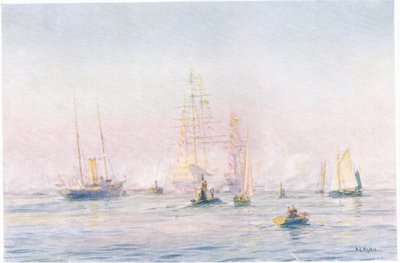 Portsmouths hamn 1912, 1915 av William Lionel Wyllie