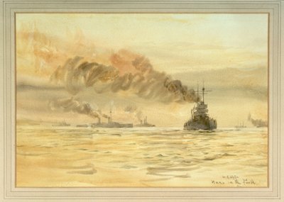 Kapitulerade tyska slagskepp i Firth of Forth av William Lionel Wyllie