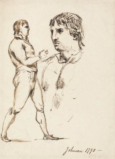 Porträtt av pugilisten Johnson av William Lock Ii