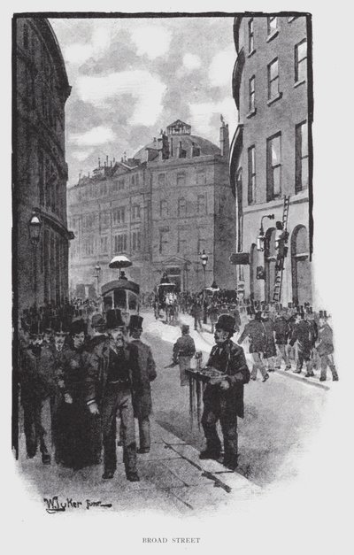 Broad Street (litho) av William Luker