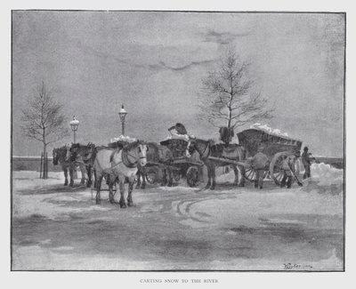 Karta snö till floden (litho) av William Luker