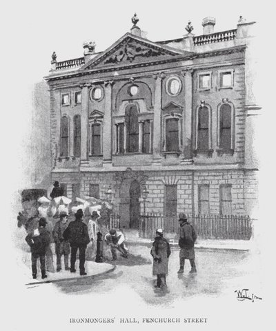 Järnhandlarhallen, Fenchurch Street (litho) av William Luker