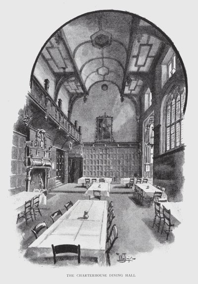 The Charterhouse Dining Hall (litho) av William Luker