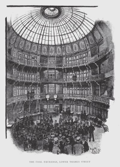 The Coal Exchange, Lower Thames Street (litho) av William Luker