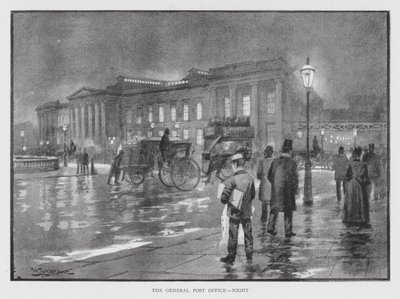 The General Post Office, Night (litho) av William Luker
