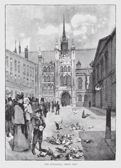 The Guildhall, Front Exit (litho) av William Luker