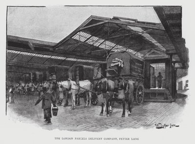 The London Parcels Delivery Company, Fetter Lane (litho) av William Luker