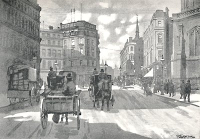 The Mansion House Station, District Railway Queen Victoria Street, 1891 av William Luker