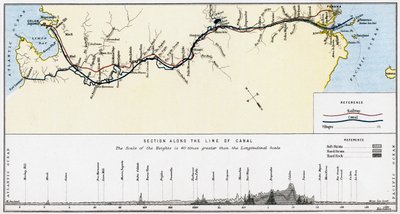 Plan över Panamakanalen, sent 1800-tal. av William Mackenzie