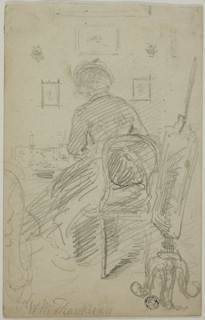 Lady Writing (bakifrån) av William Makepeace Thackeray