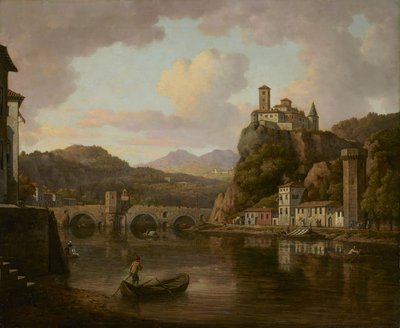 Slott vid floden Rhône, Frankrike av William Marlow