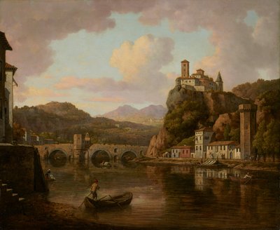 Slott vid floden Rhône, Frankrike av William Marlow