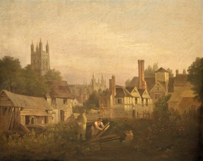 Gloucester från nordväst, ca 1820 av William Marlow