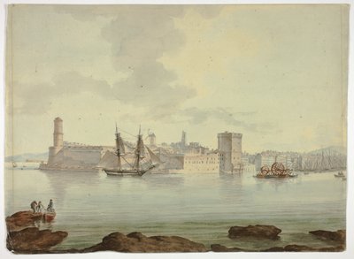 Hamnen före Fortified Town av William Marlow