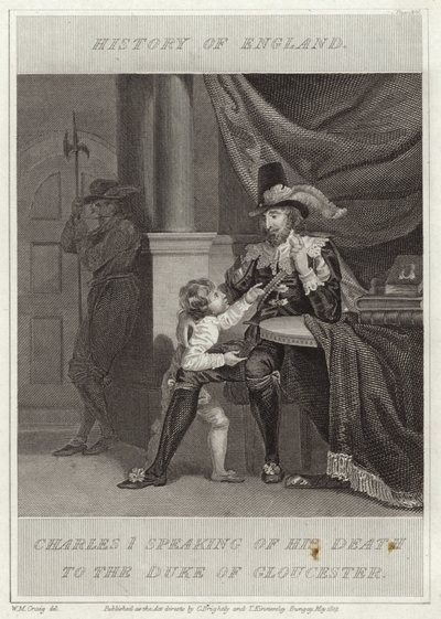 Charles I talar om sin död till hertigen av Gloucester av William Marshall Craig