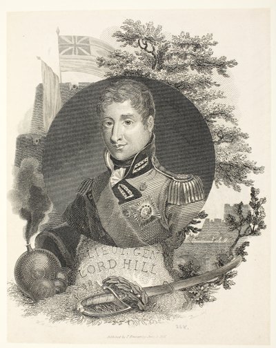 Generallöjtn Lord Hill KB, engr Brown, pub. Kinnersley, 1815 av William Marshall Craig