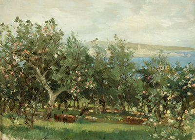 En äppelträdgård (olja på duk) av William Matthew Hale