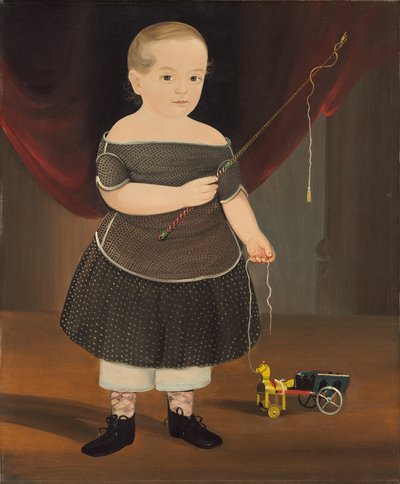 Pojke med leksakshäst och vagn av William Matthew Prior