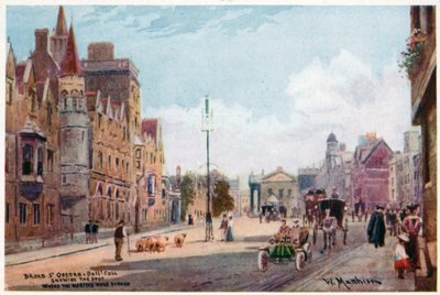 Broad St, Oxford, och Balliol College av William Matthison