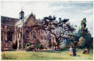 Wadham College från trädgården av William Matthison