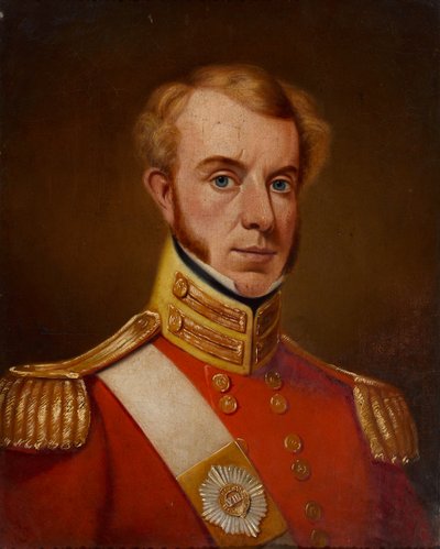 Löjtnant (senare överstelöjtnant) George Talbot, 8:e bengaliska infödda infanteriet av William Melville