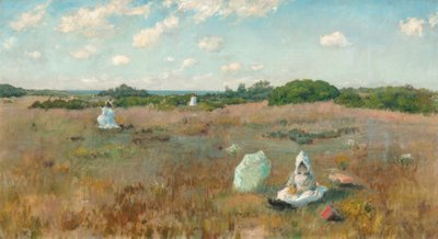Plockning av höstblommor av William Merritt Chase
