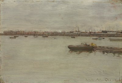 Grå dag på fjärden av William Merritt Chase