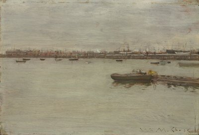 Grey Day on the Bay, ca. 1886. av William Merritt Chase