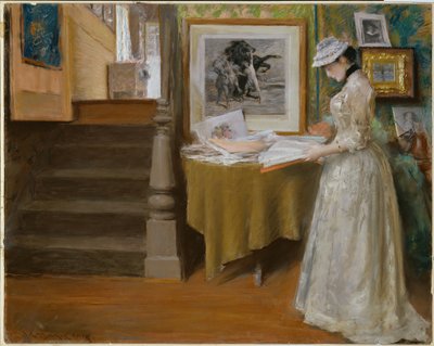 I ateljén, ca 1892-93 (pastell på kartong) av William Merritt Chase