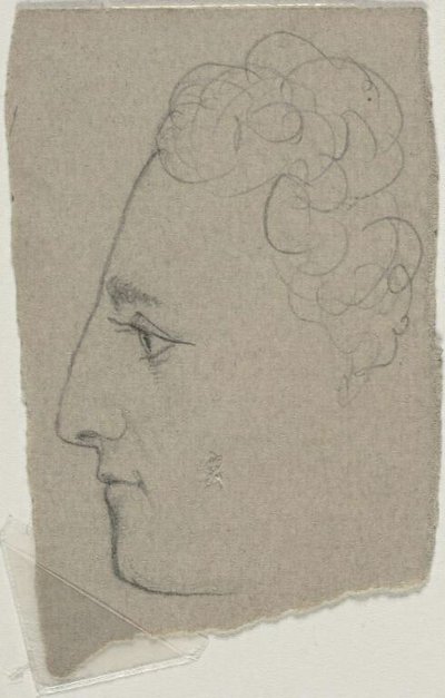 Profilskiss av William Michael Harnett