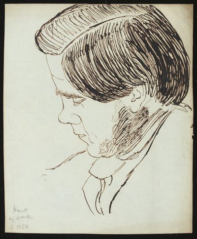 Porträtt av William Holman Hunt, 1854 av William Michael Rossetti